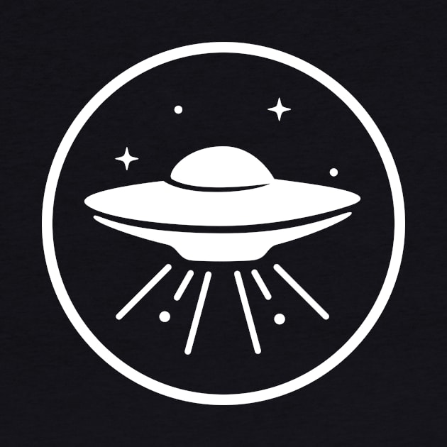 Retro minimal UFO Sci Fi by happinessinatee